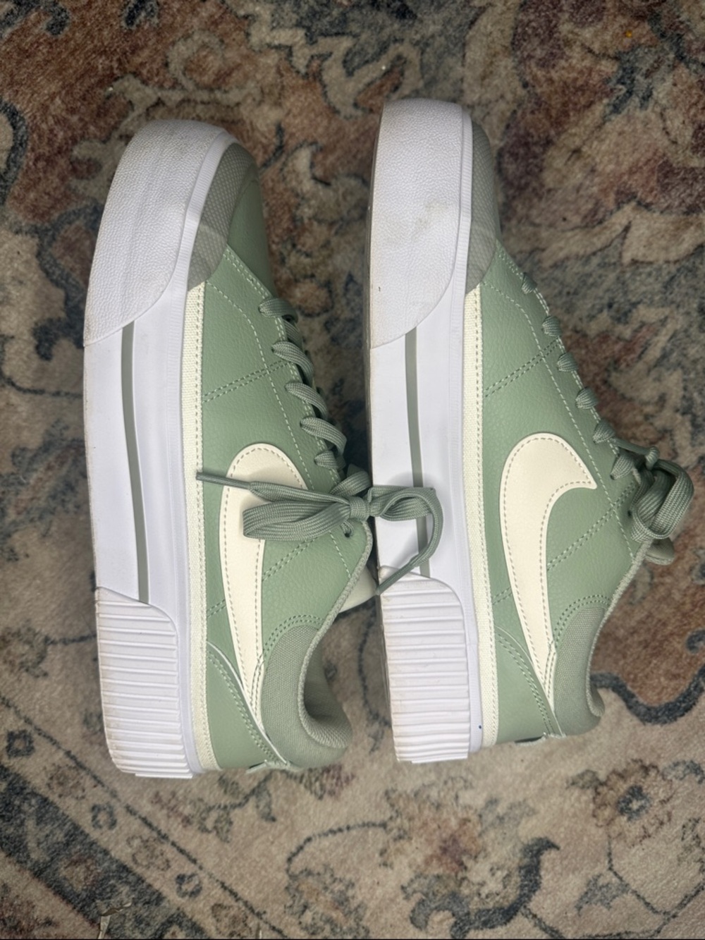 Nike Women’s Sneakers in Sage Green and Cream